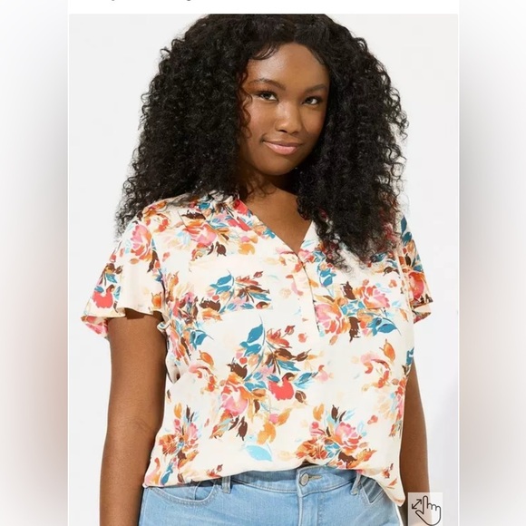 Harper Georgette Pullover Flutter Blouse size Size XXL - Picture 1 of 11